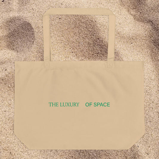 The Luxury of Space - Large organic tote bag