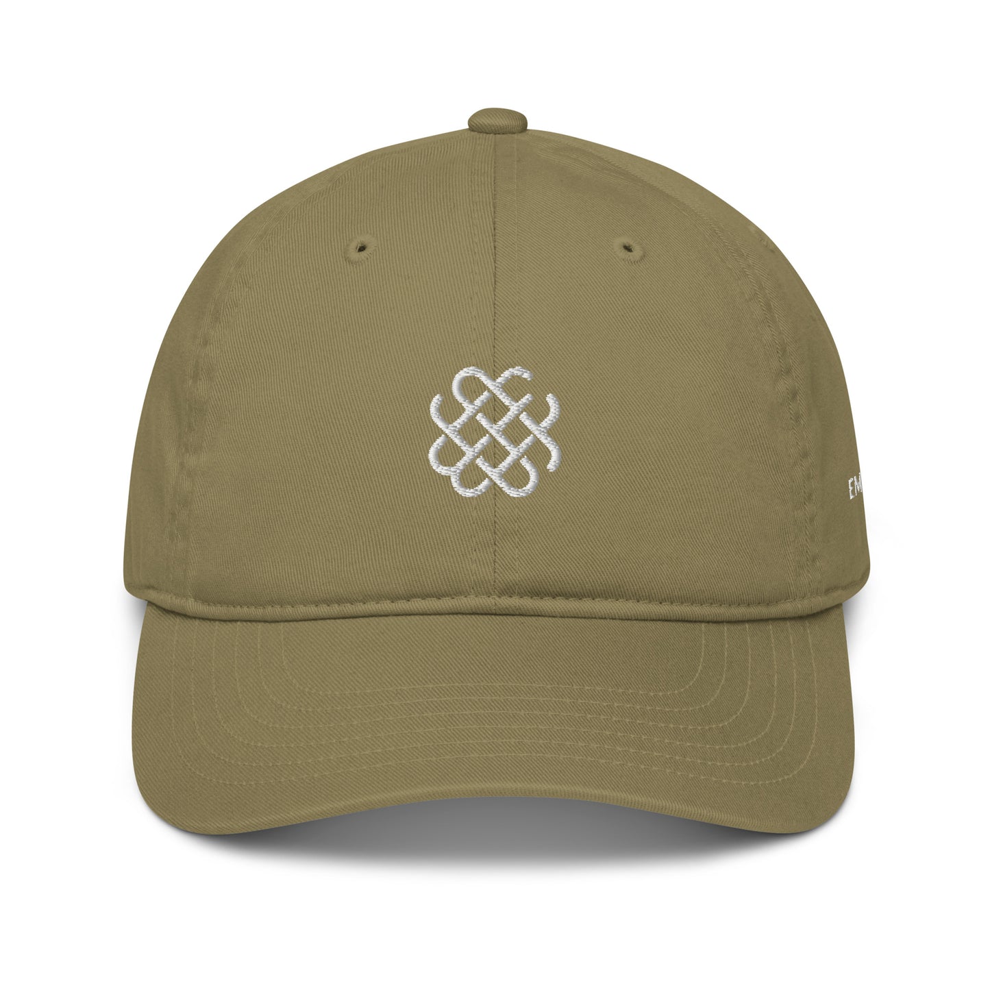 Emerald Stay - White logo embroidered - Organic hat